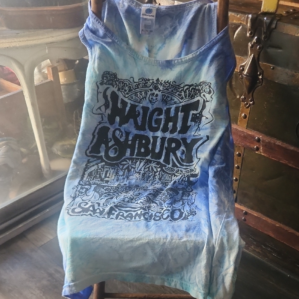 Blue Tie-Dye Haight Ashbury Tank Top